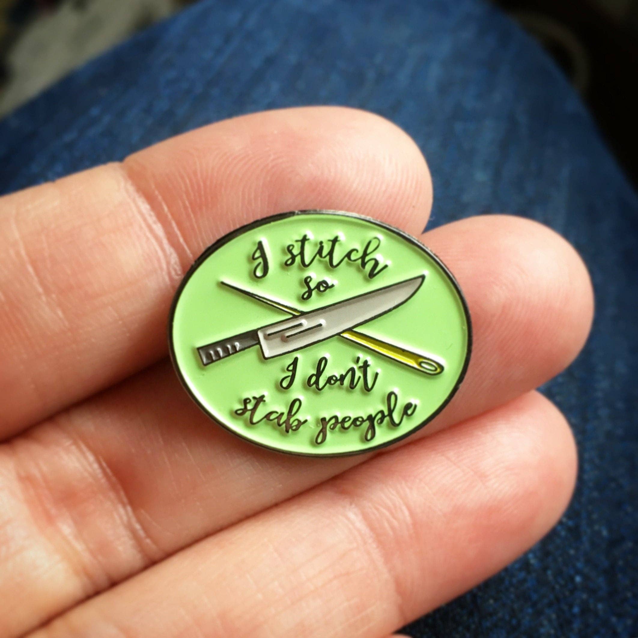 I Stitch So I Don't Stab People Needle Minder