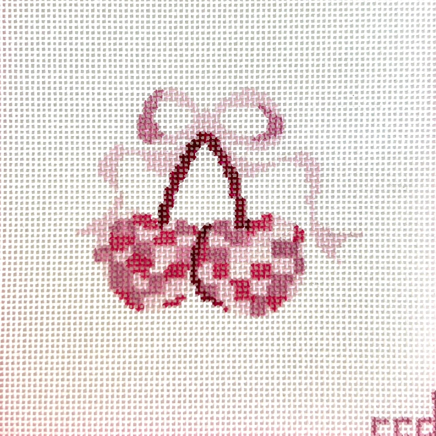 Disco Cherries with Bow Canvas