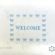 Welcome Sign with Bows Canvas (3 colors)