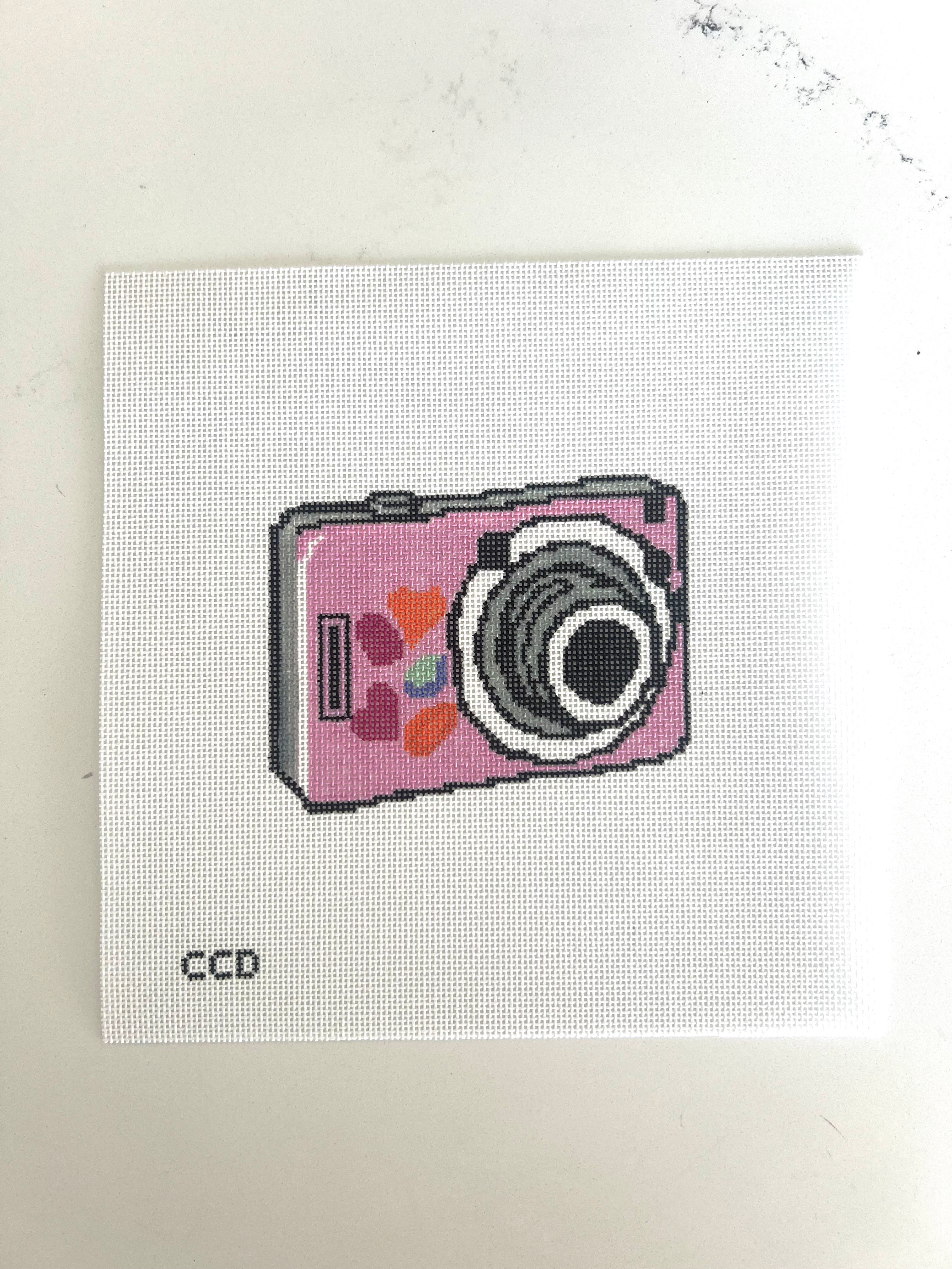 Pink Digital Camera Canvas