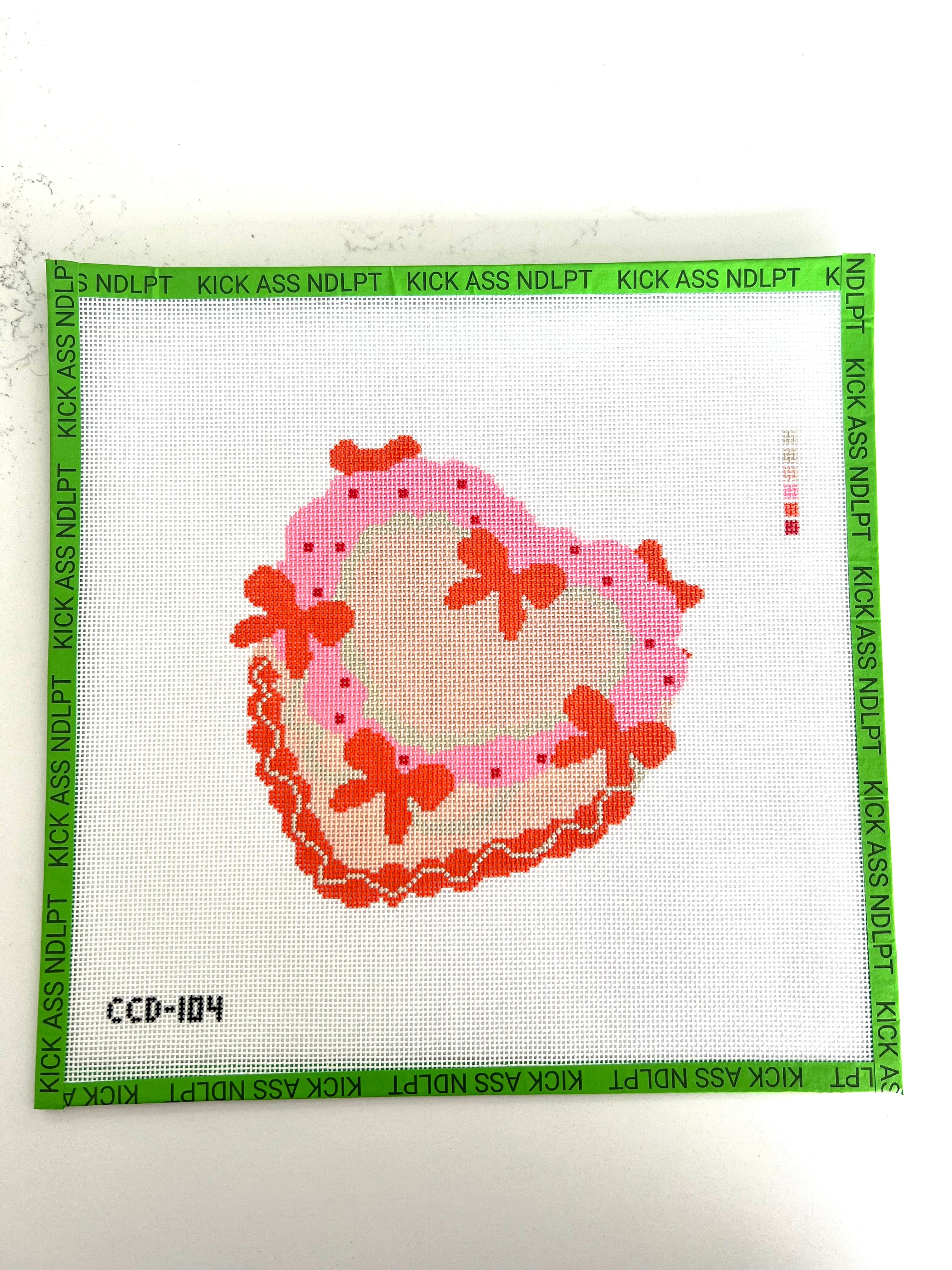 Coquette Bow Heart Cake Canvas