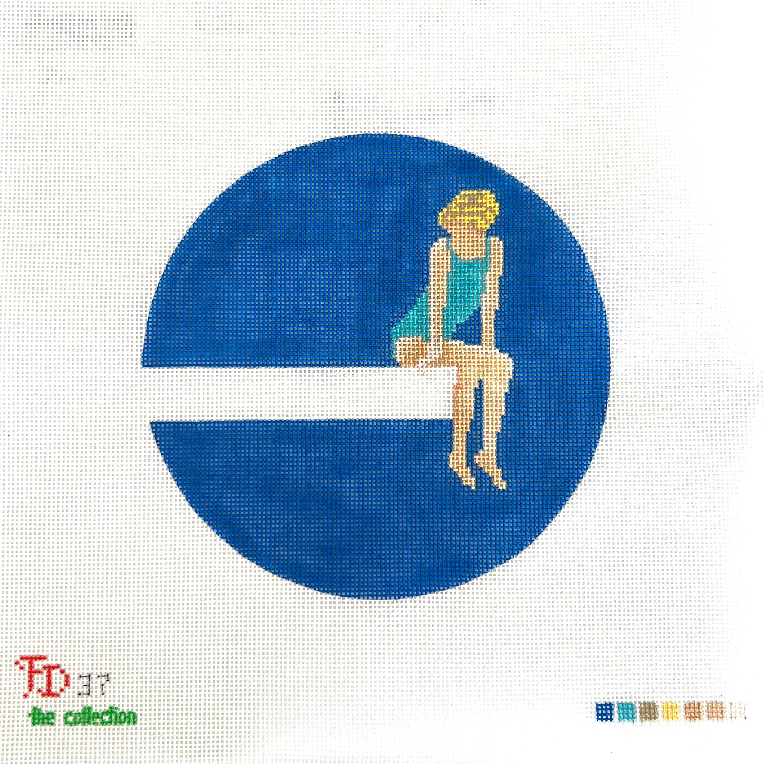 Diana on Yacht 2 Canvas