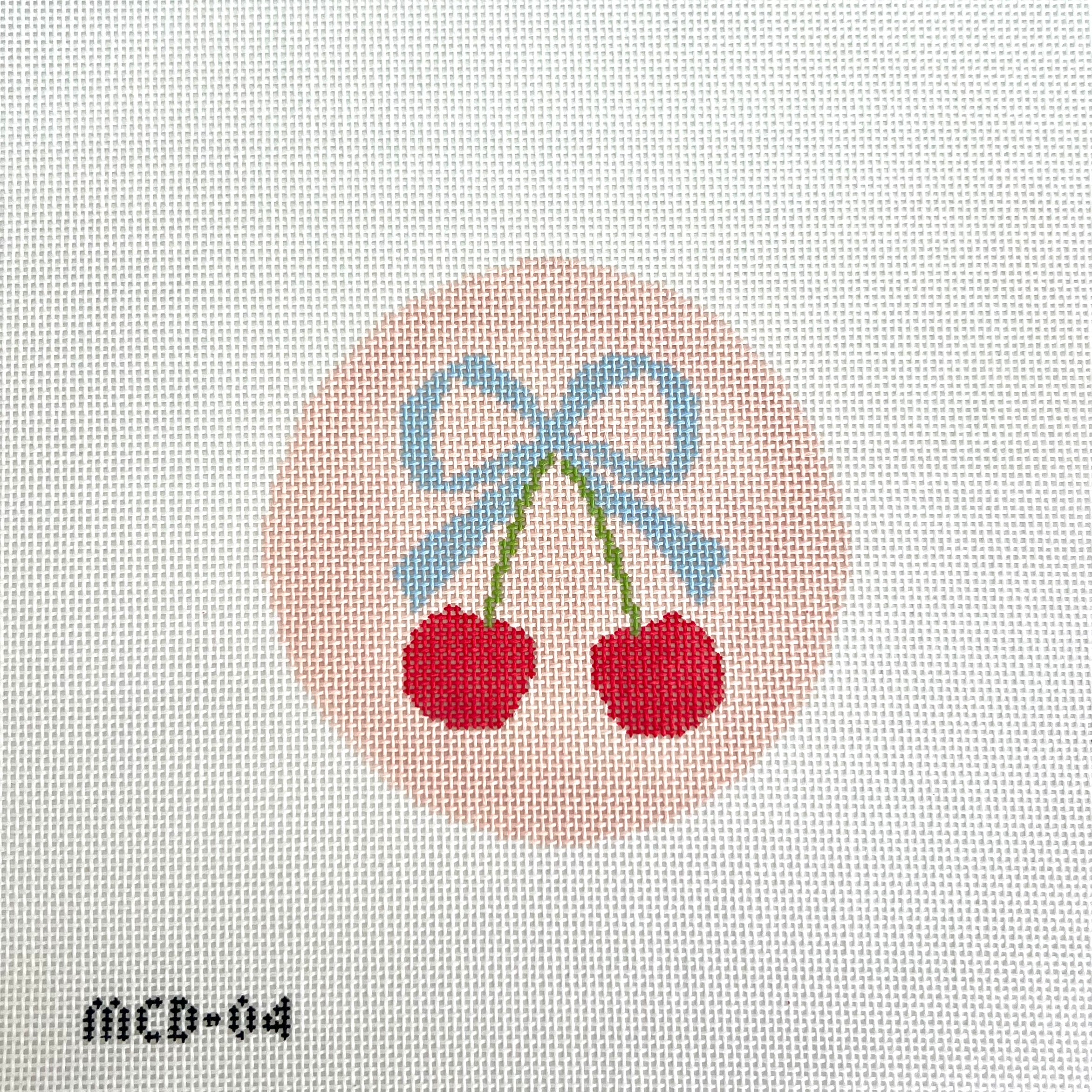 Cherry with Blue Bow Canvas