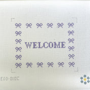 Welcome Sign with Bows Canvas (3 colors)