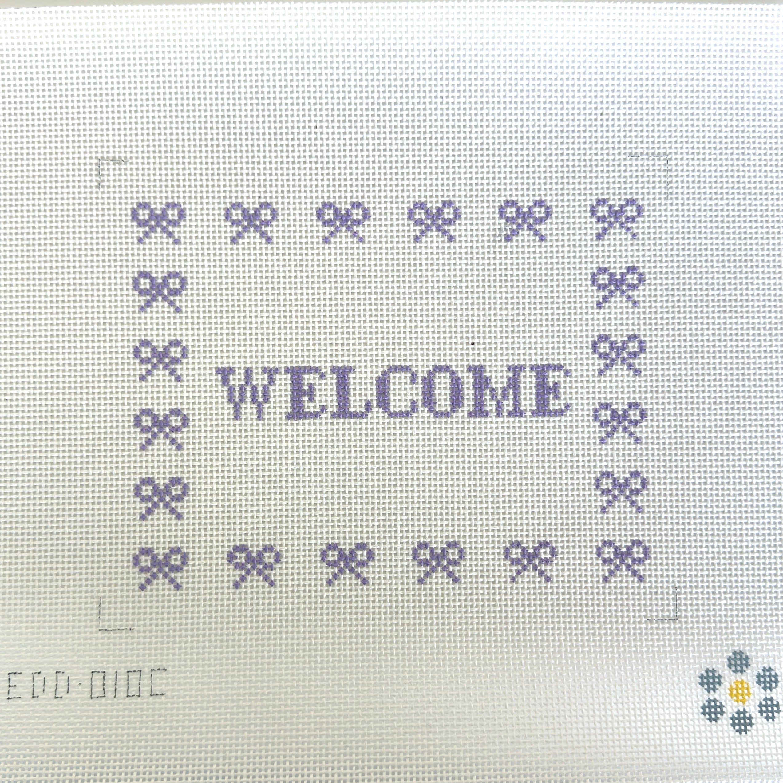 Welcome Sign with Bows Canvas (3 colors)