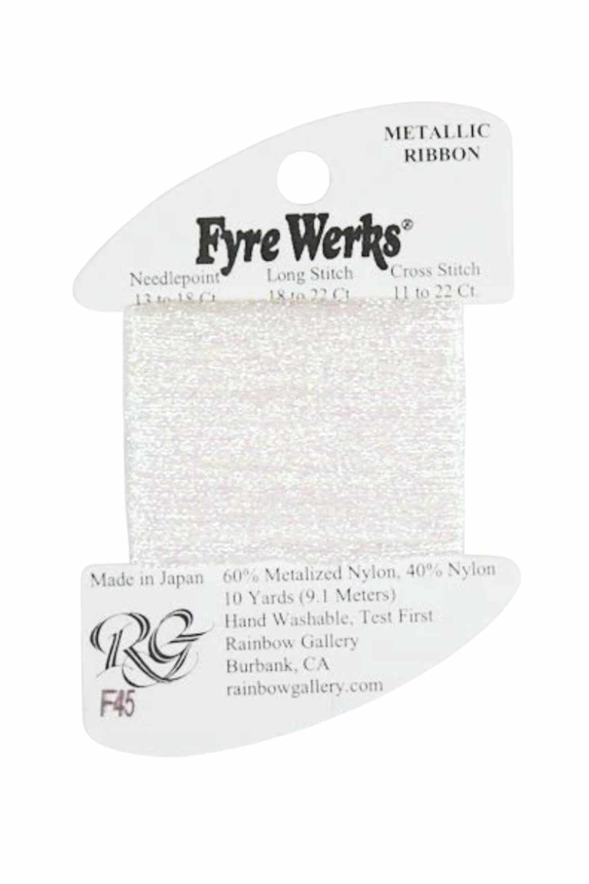 Fyre Werks Metallic Ribbon F45 White Pearl