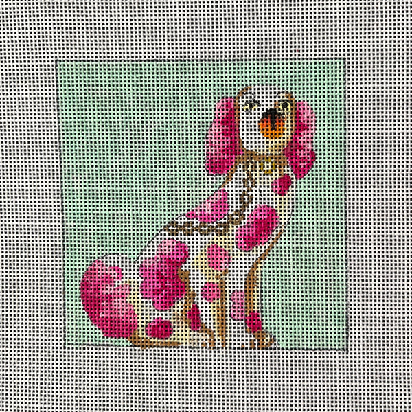 Pink Staffordshire Dog Canvas