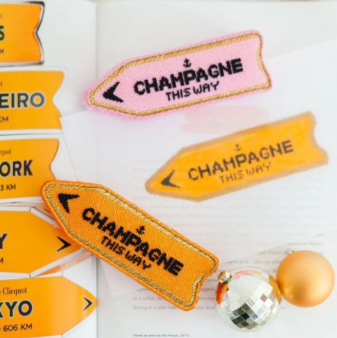 Pink Champagne This Way Canvas