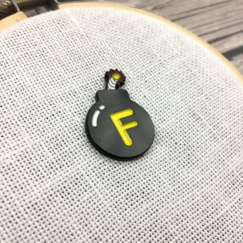 F-bomb Enamel Needle Minder