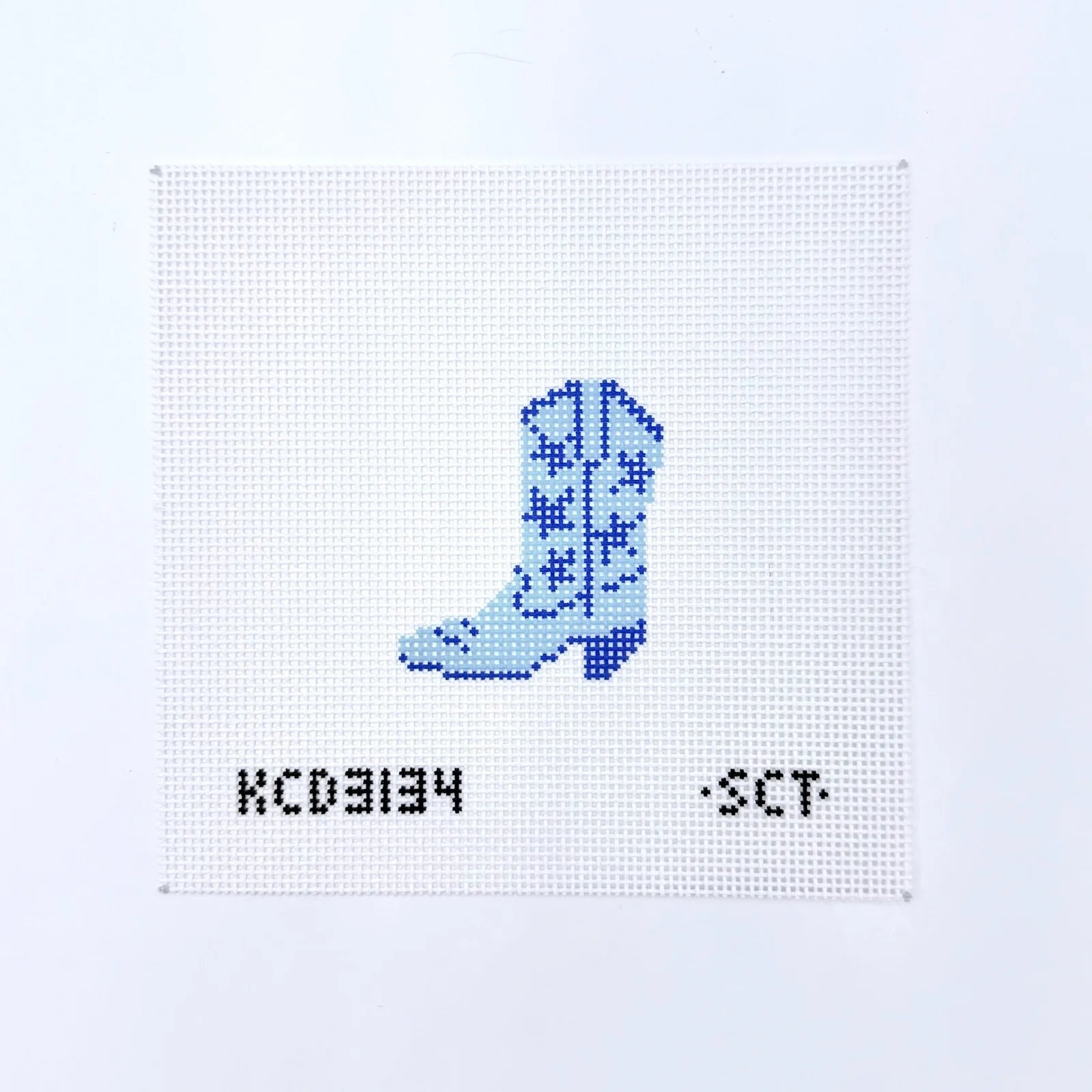 Mini Blue Cowboy Boot Canvas