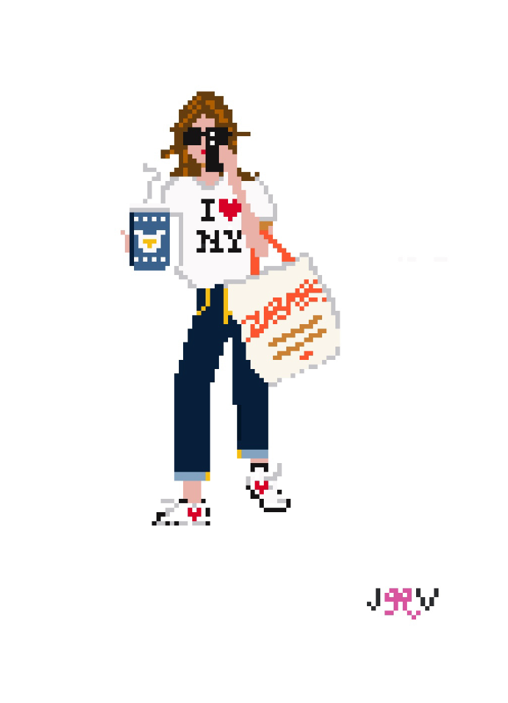 NYC Girl Needlepoint Canvas