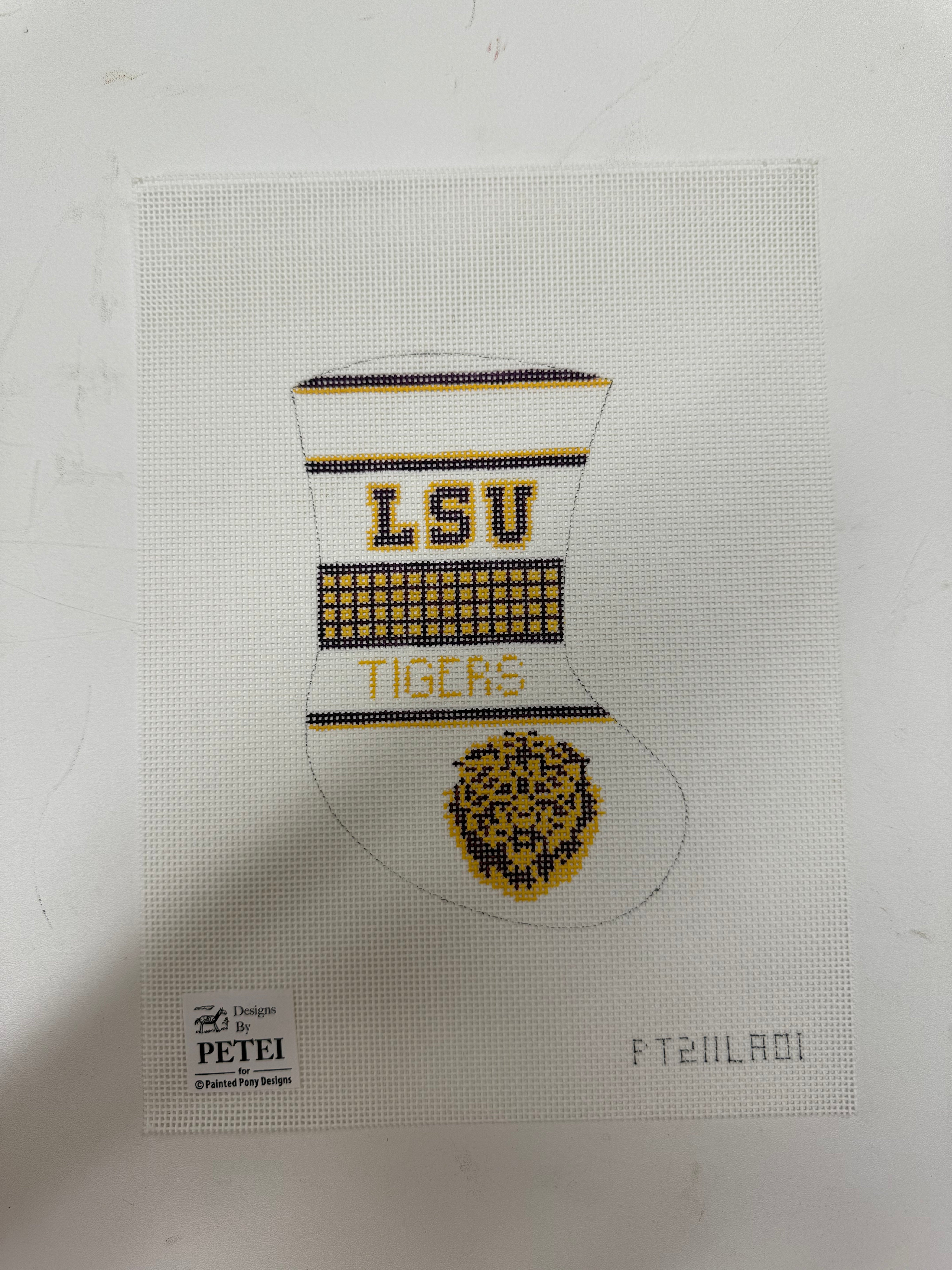 LSU Tigers Mini Stocking Canvas