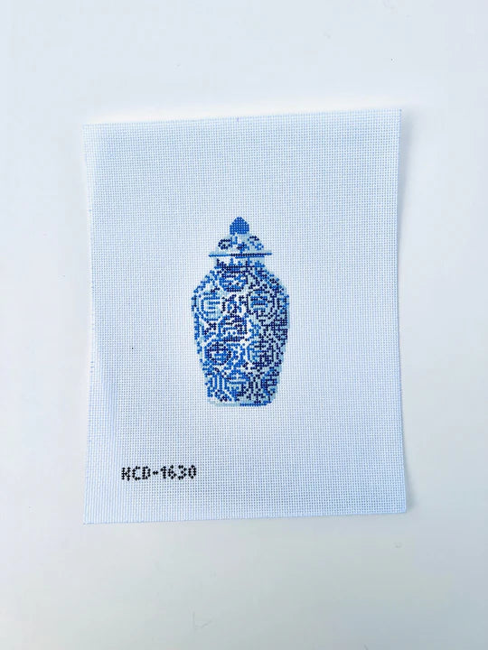Haute Chinoiserie Blue Ginger Jar Canvas