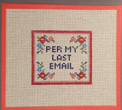 Per my Last Email Canvas