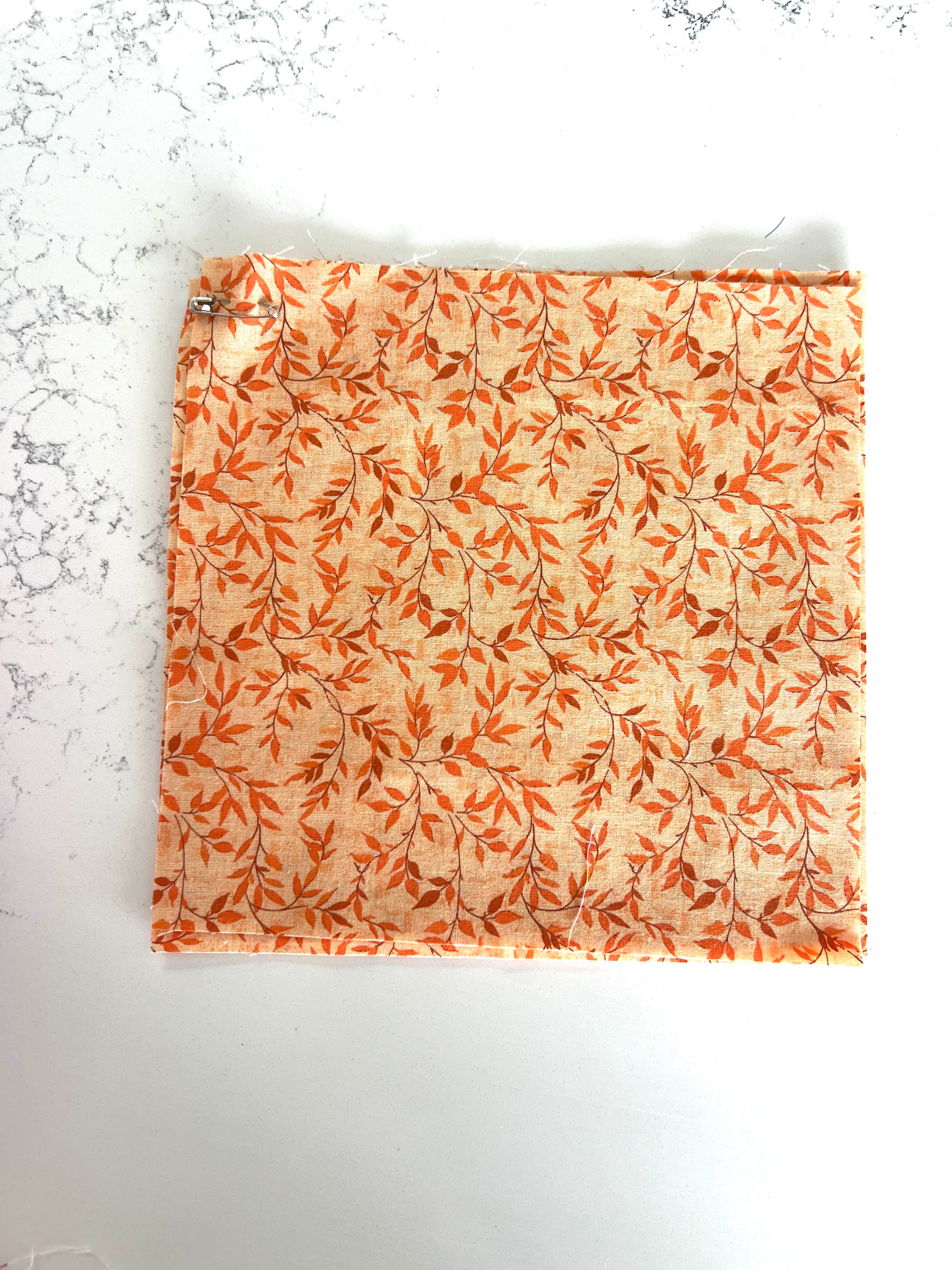 Carolyn Orange Floral Print 8x8" Fabric Swatch