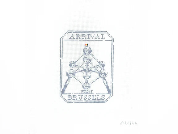Brussels Passport Stamp Canvas