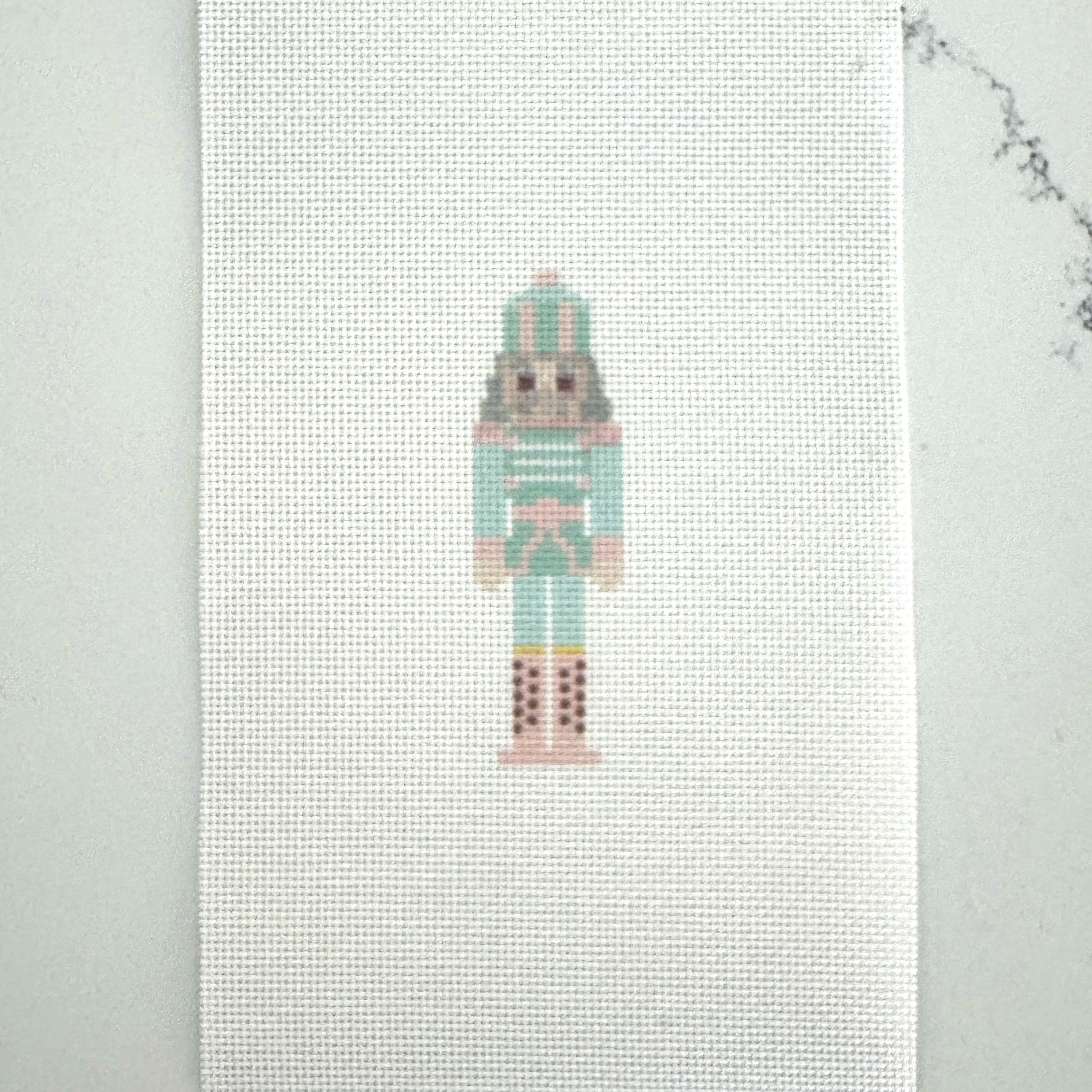 Teal + Coral Nutcracker Canvas