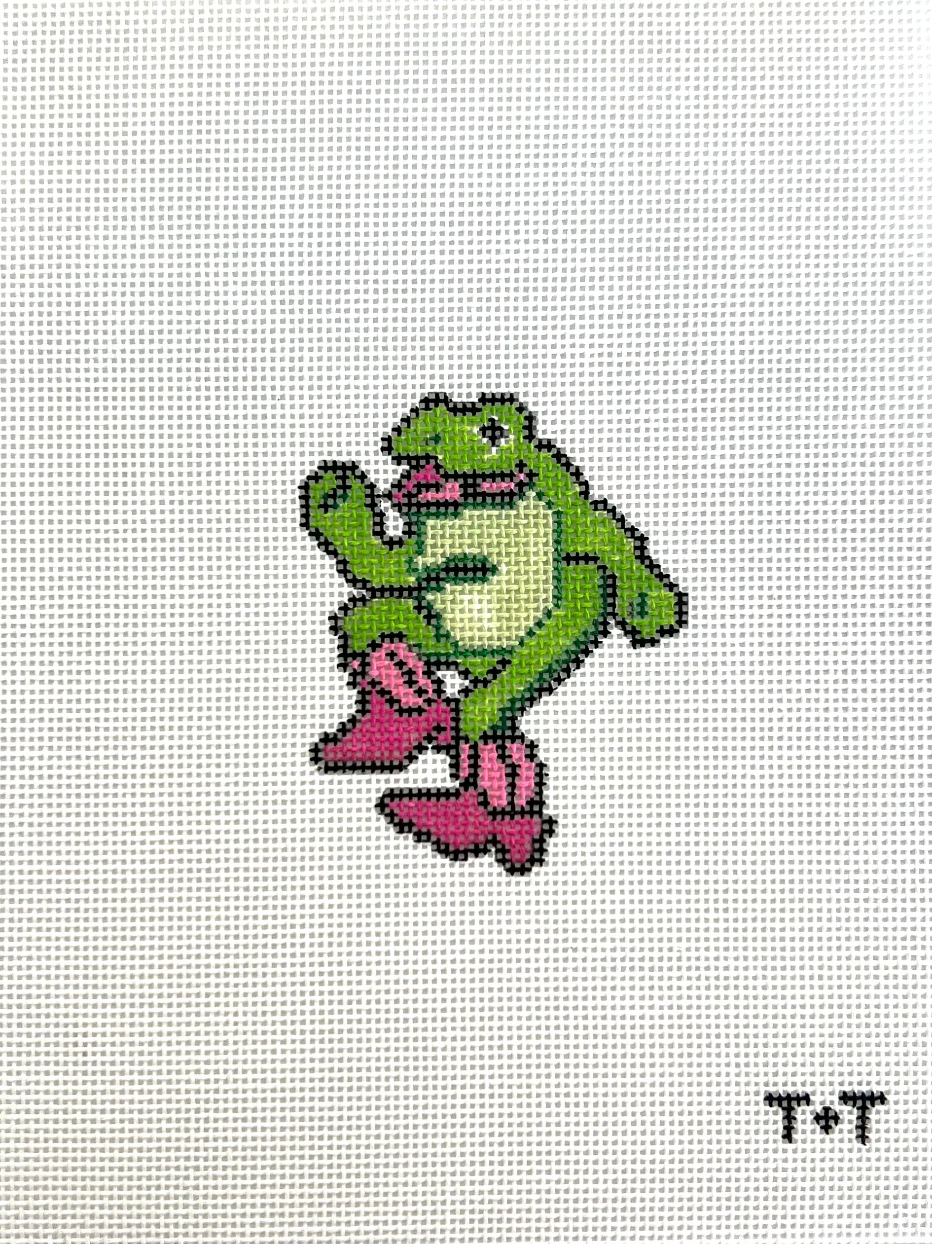 Funky Dancing Frog Canvas