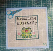Screaming Internally Frog Canvas