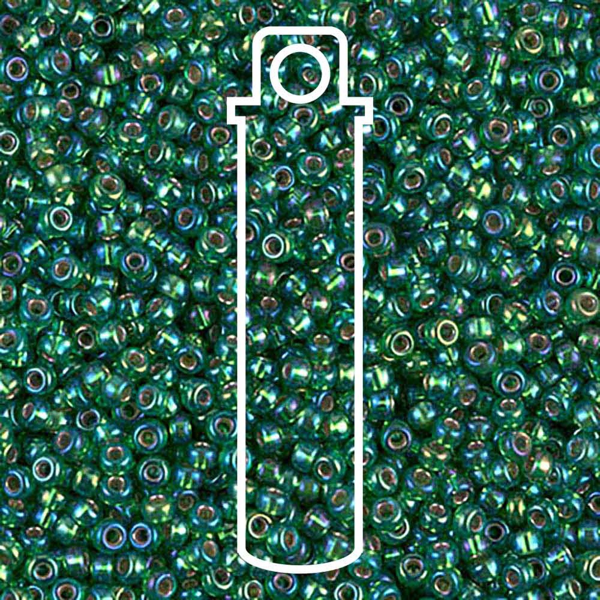 11/0 SEEDBEAD MIYUKI S/L GREEN AB-8.5GM/TB