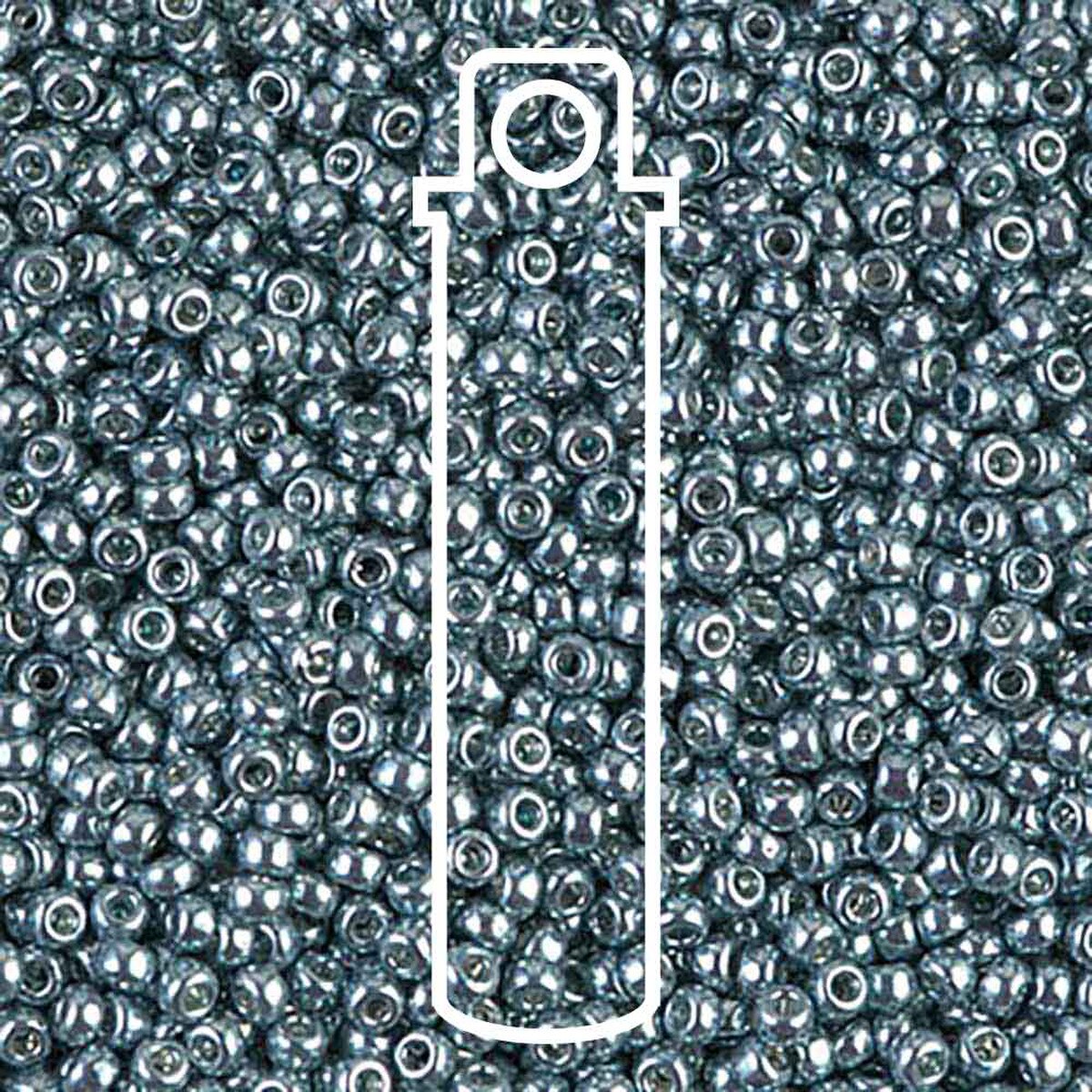 11/0 SEEDBEAD JAPANESE GALVANIZED DK BLUE-GRAY-8.5GM/TB