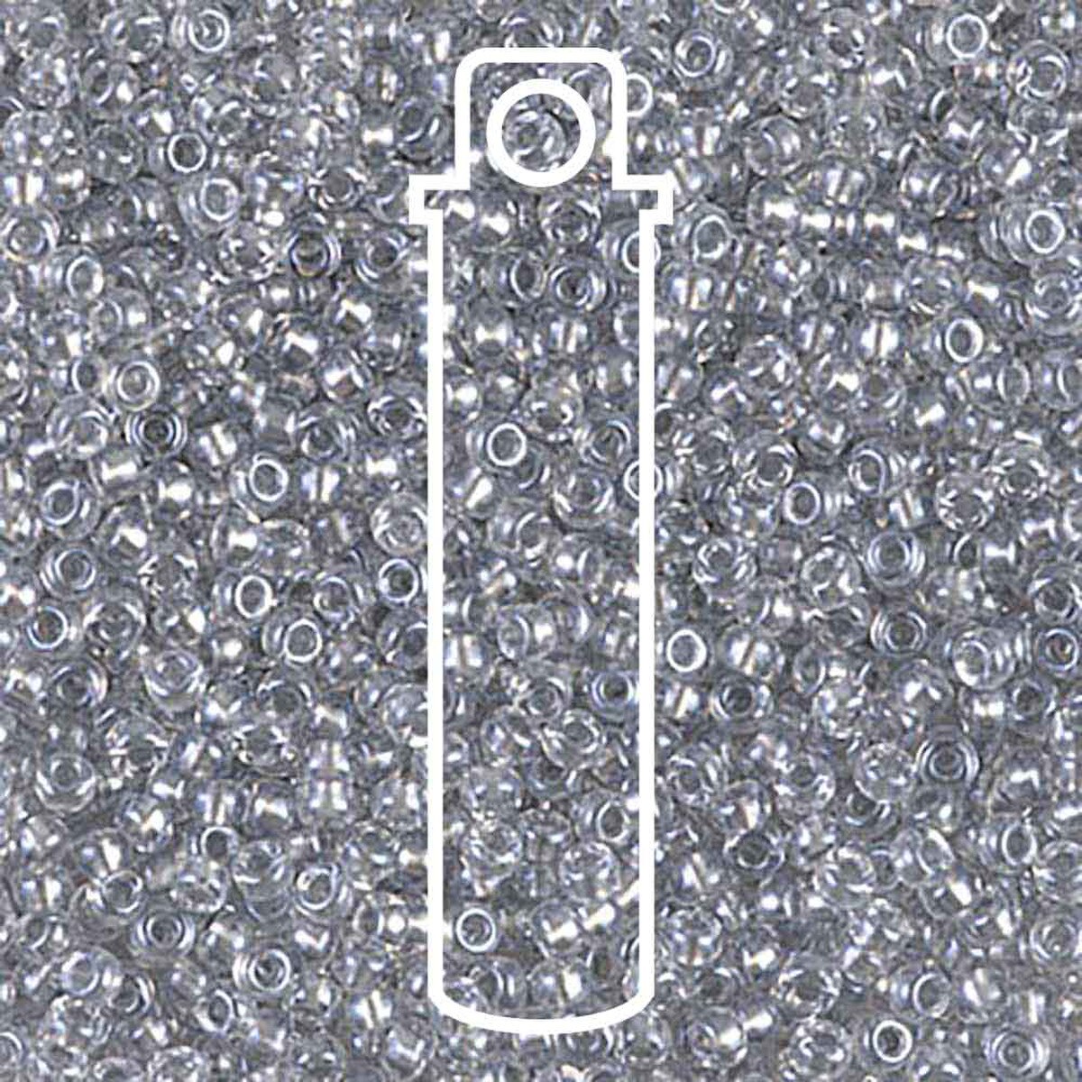 11/0 ROUND SPKL PEWTER LINED CRYSTAL -APPRX 8.5GM