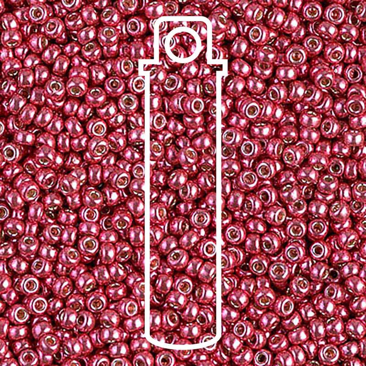 11/0 ROUND DURAC GALVAN LT CRANBERRY -APPRX 8.5GM