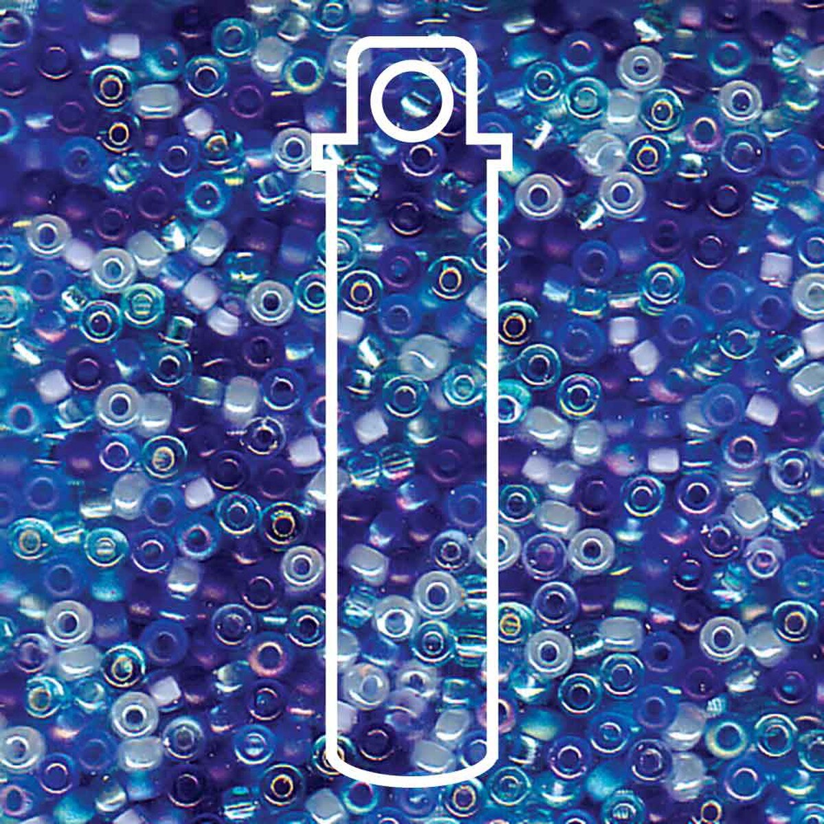 11/0 ROUND MIXBLUE TONES -APPRX 8.5GM