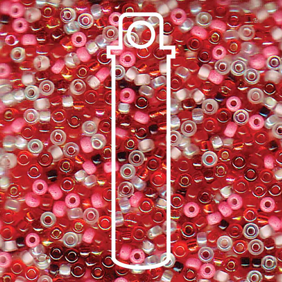 11/0 ROUND MIXSTRAWBERRY FIELDS -APPRX 8.5GM