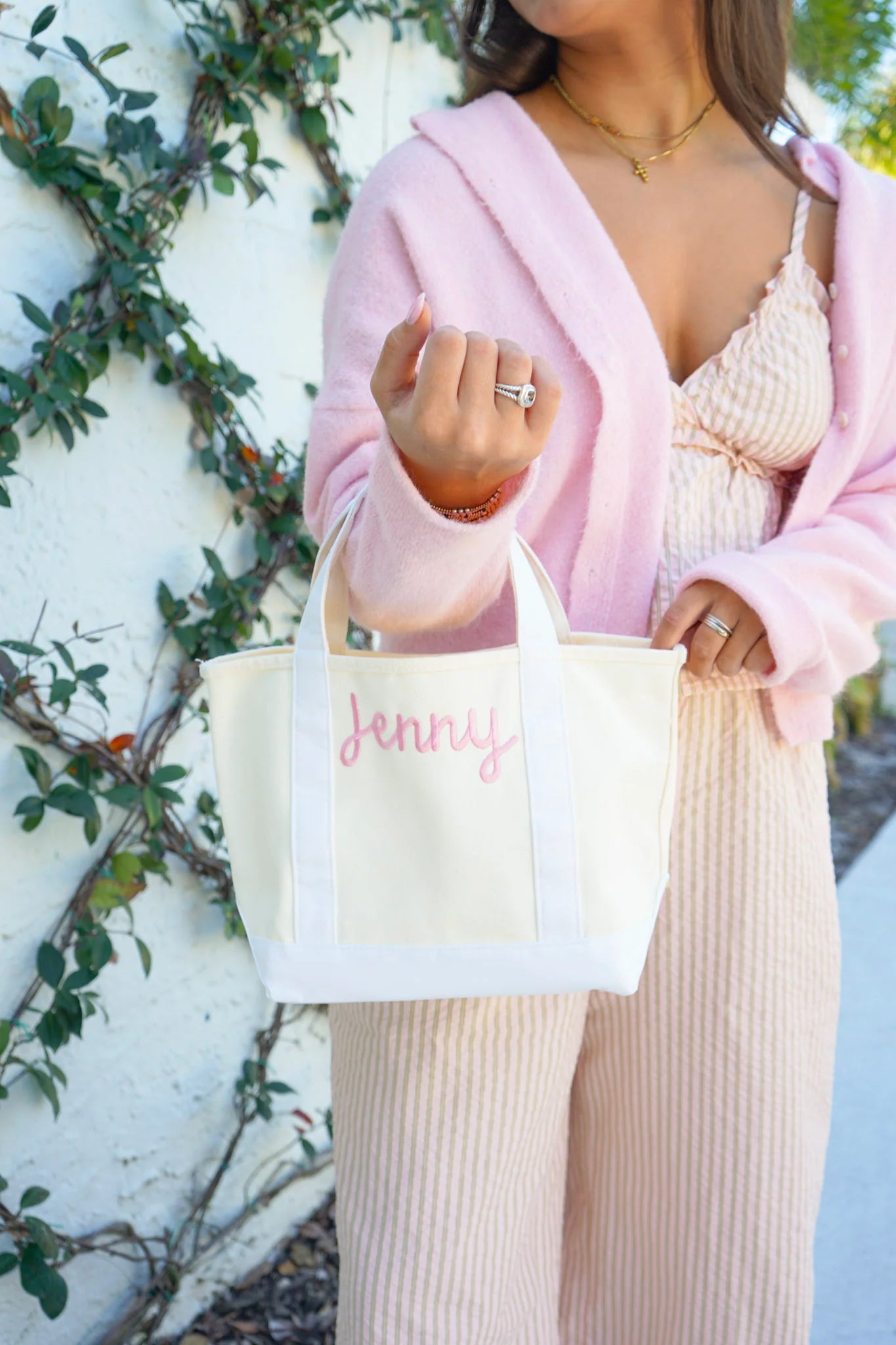 Mini Canvas Tote – White