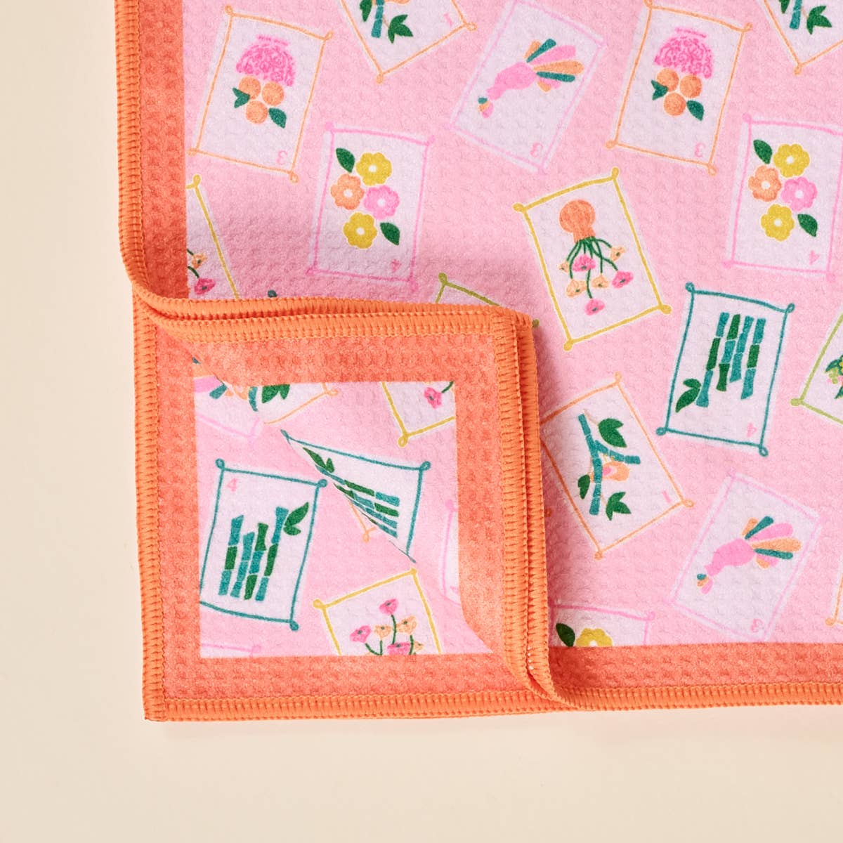 Waffle Tea Towel–It's Mahj Time