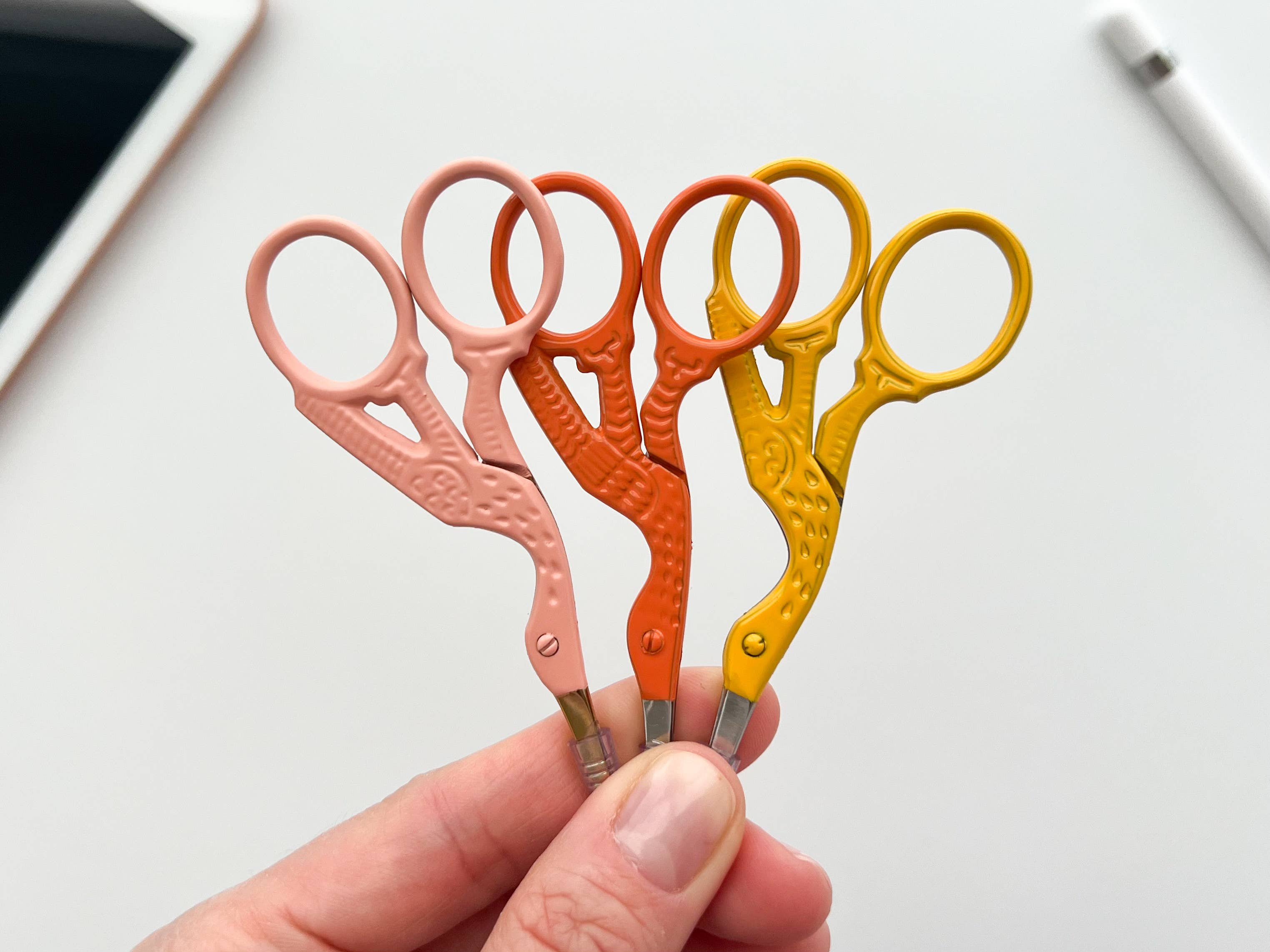Colorful Stork Scissors