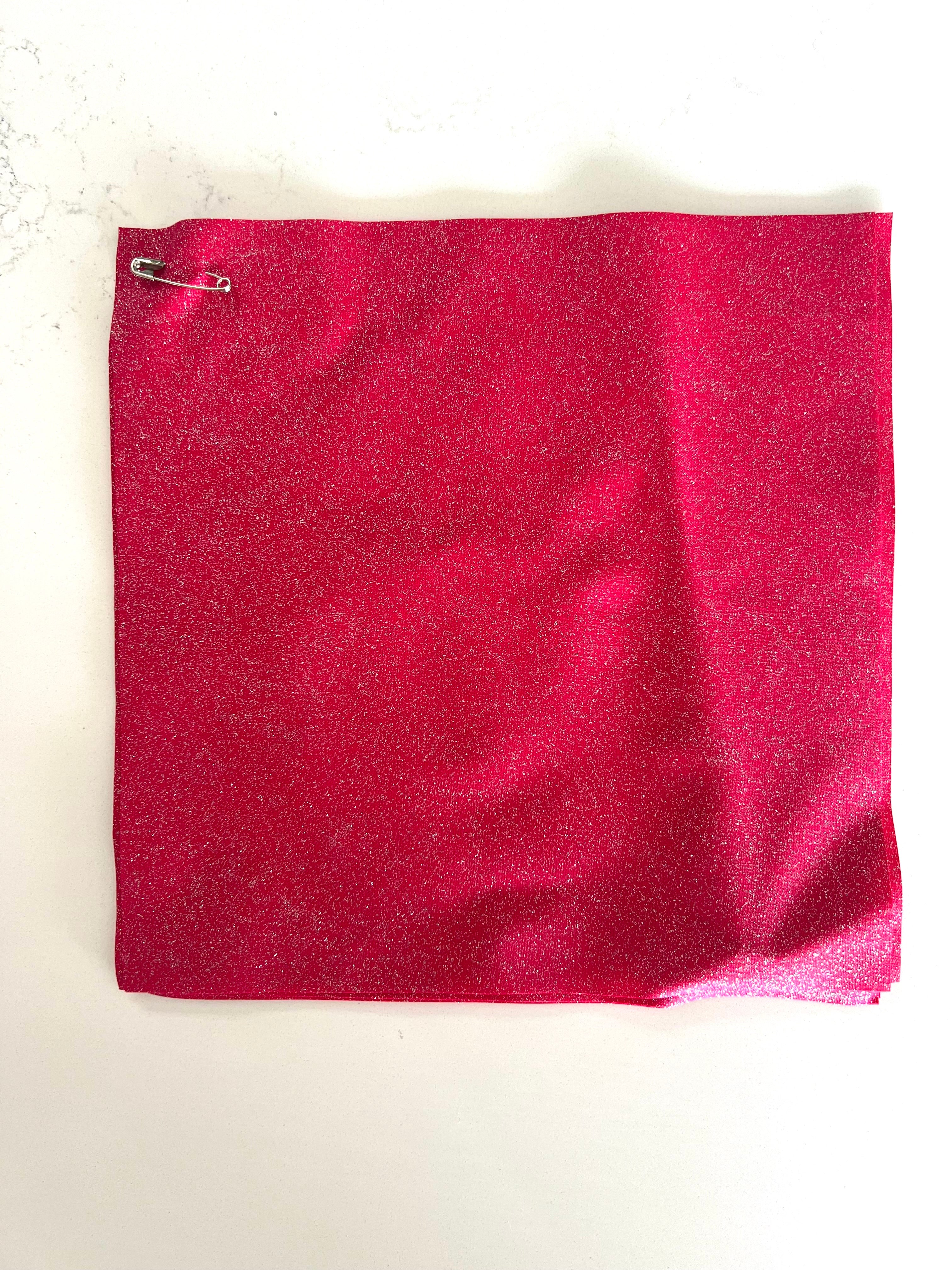 Red Glitter 8x8" Fabric Swatch