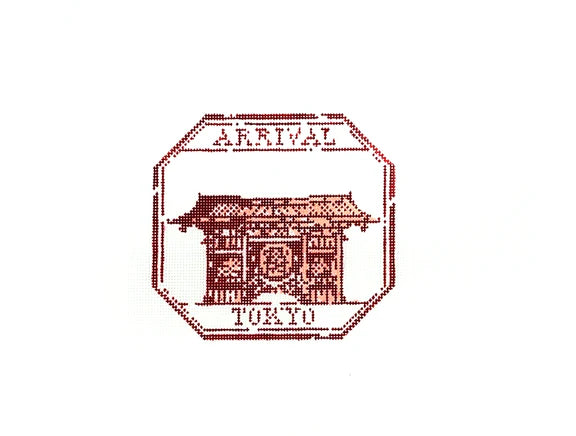 Tokyo Passport Stamp Canvas