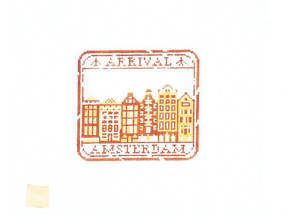 Amsterdam Passport Stamp Canvas