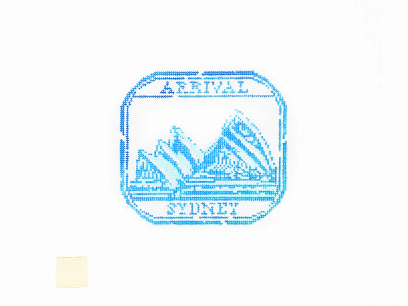 Sydney Passport Stamp Canvas