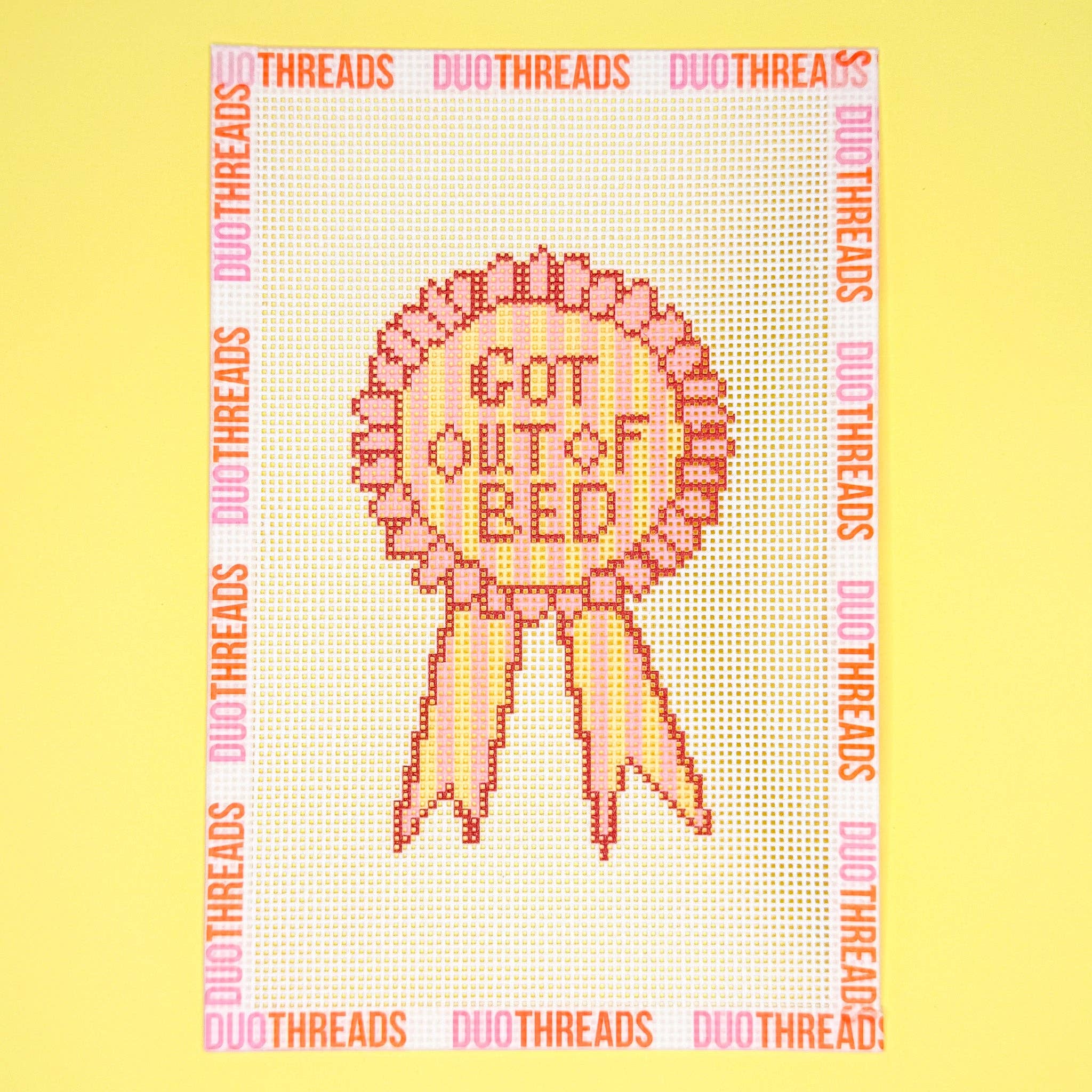 Got Out of Bed Ribbon Canvas