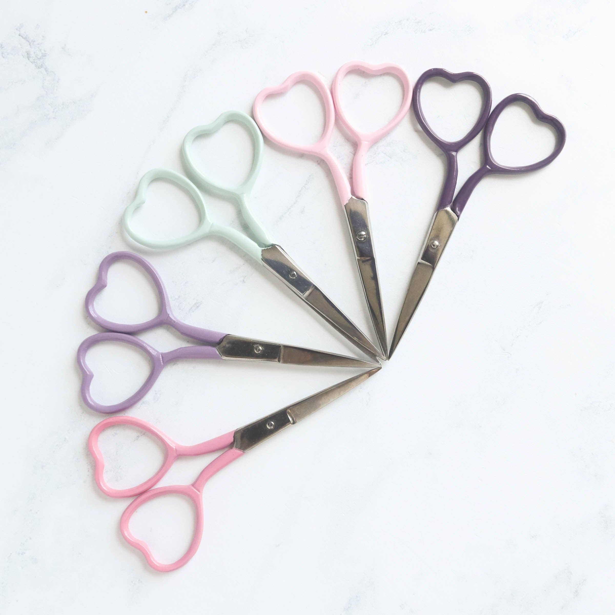 Lavender Heart Embroidery Scissors
