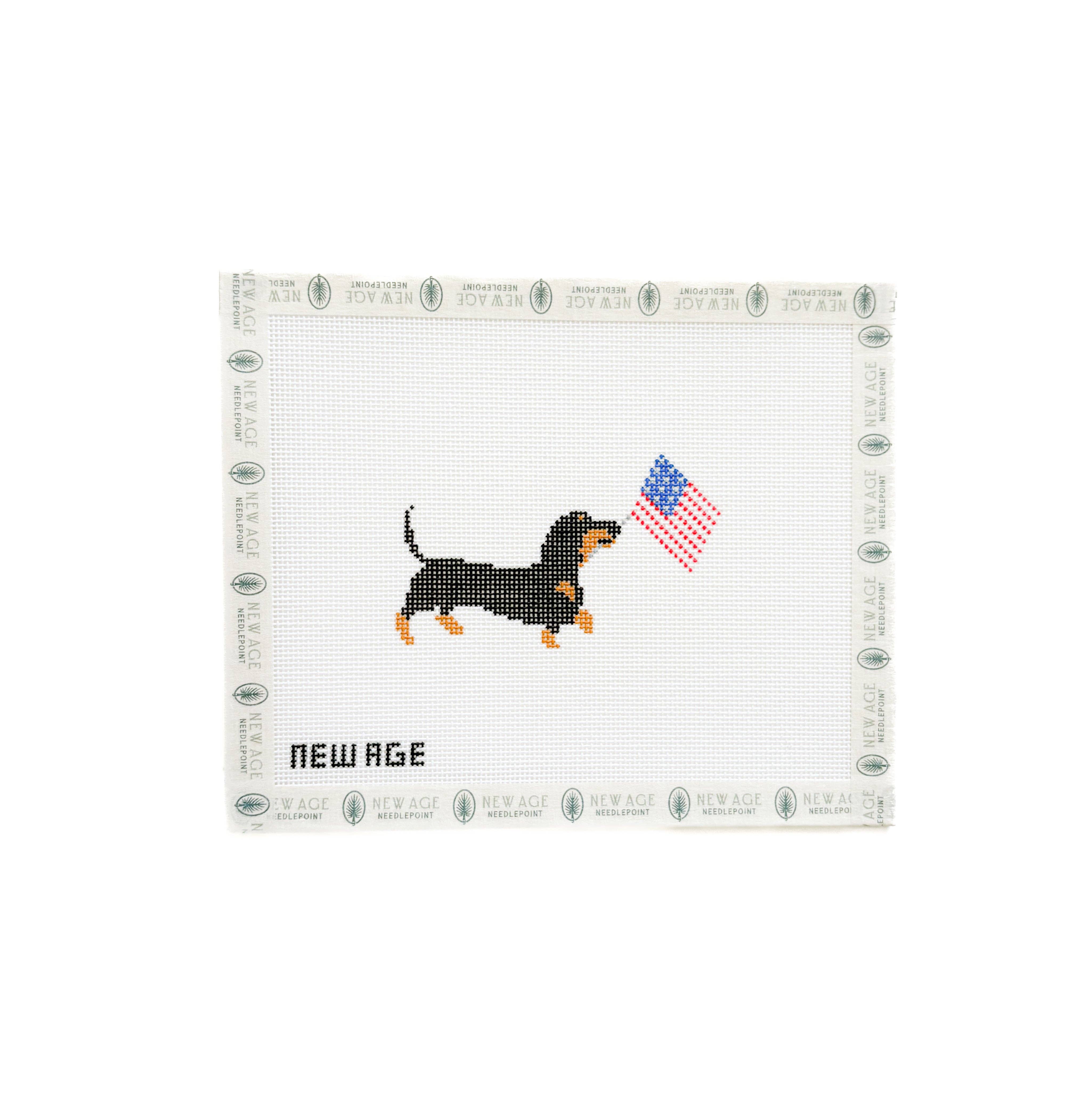 Patriotic Dachshund Canvas