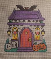 Halloween Blood Bank Village Canvas