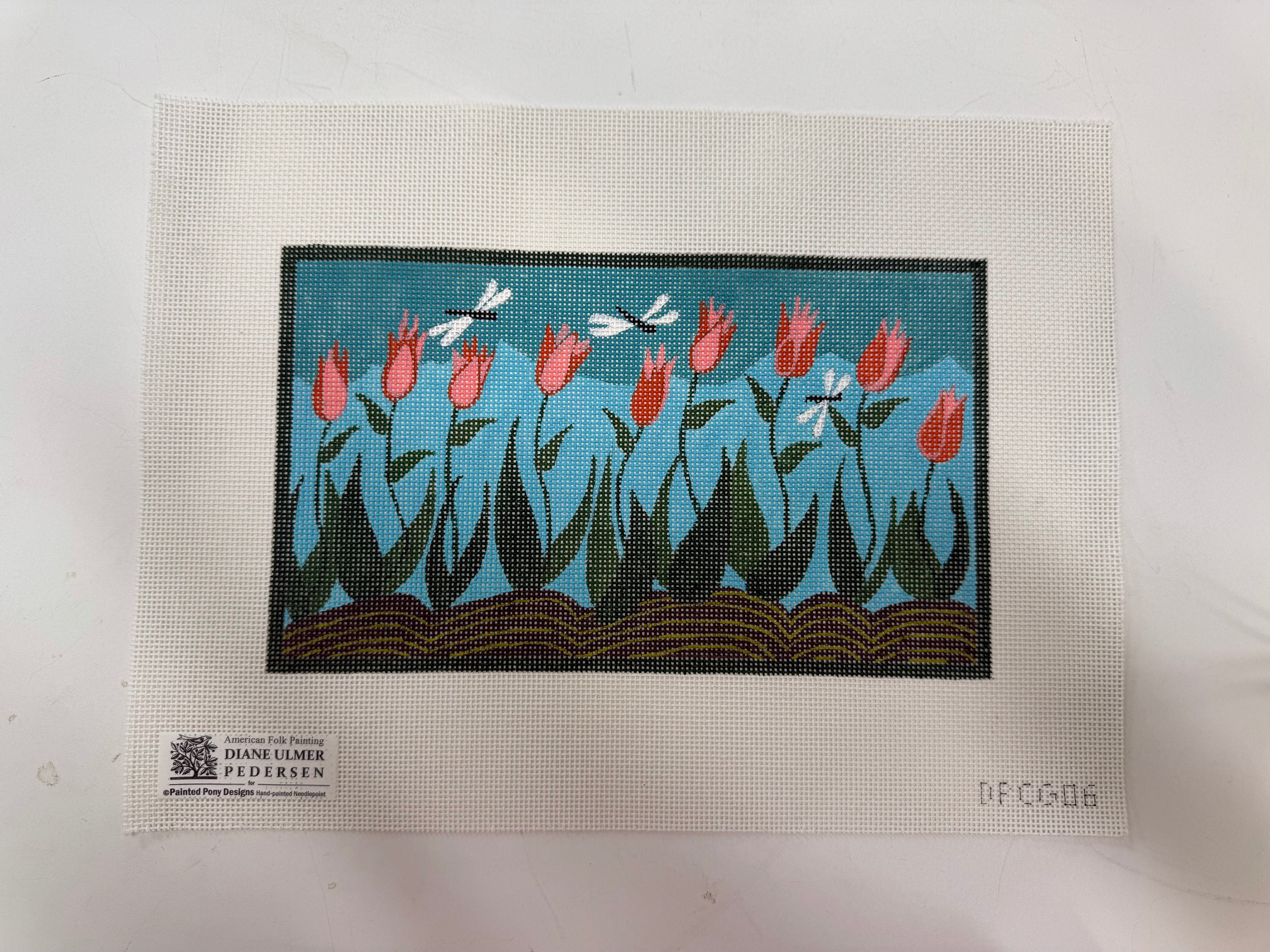 Tulips and Dragonflys Canvas
