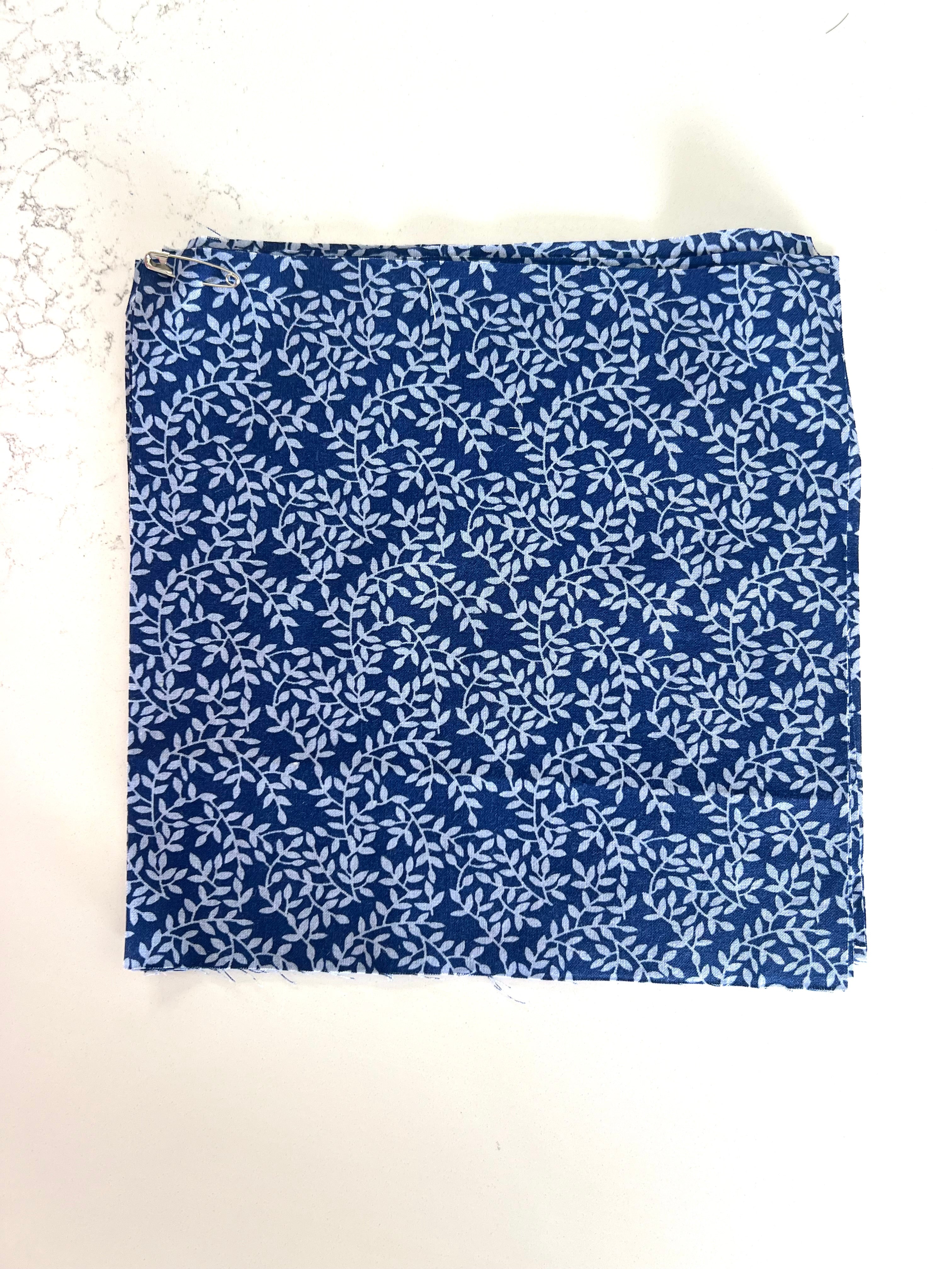 Jessa Blue Floral Print 8x8" Fabric Swatch