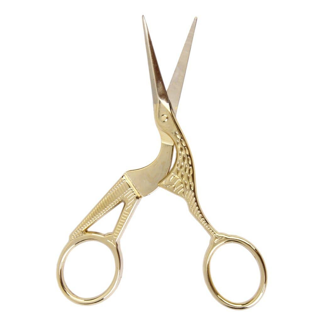 Gold-Tone Crane Scissors 3.5"