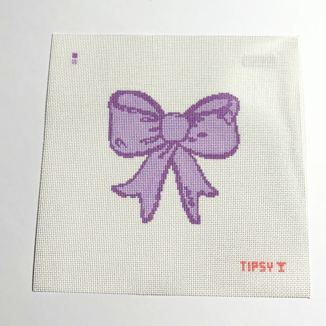 Purple Bow Canvas