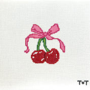 Cherries with Bow Canvas