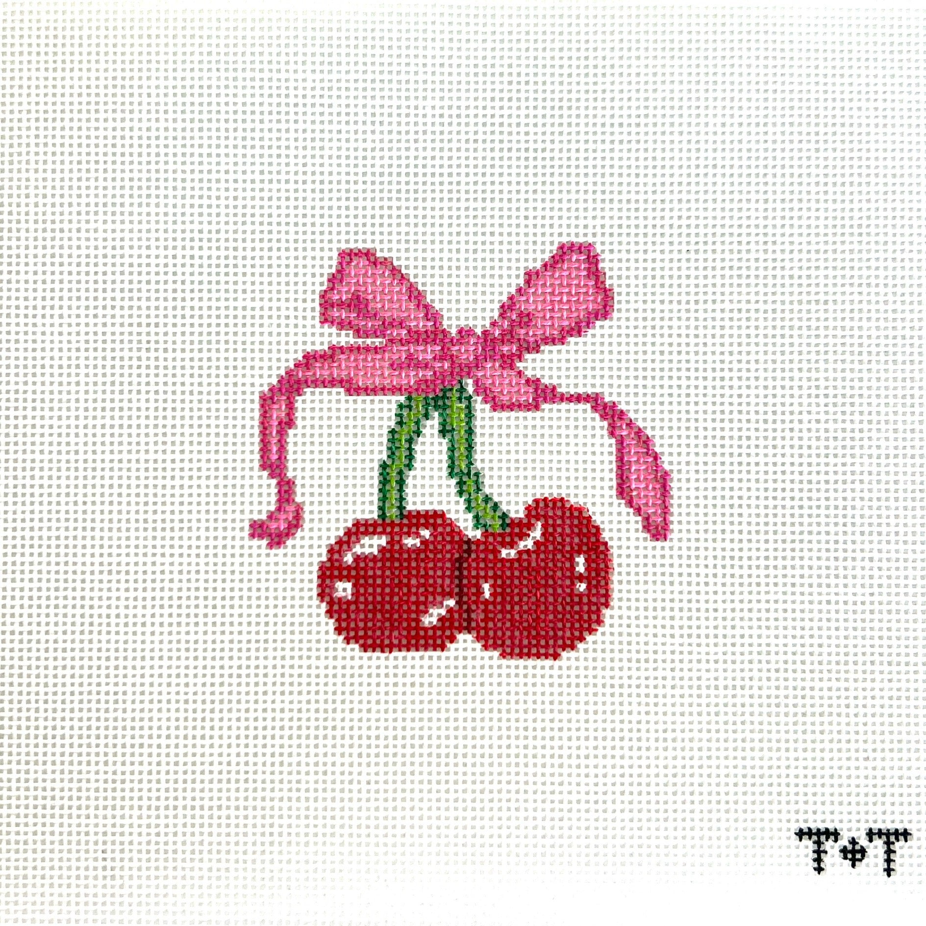 Cherries with Bow Canvas