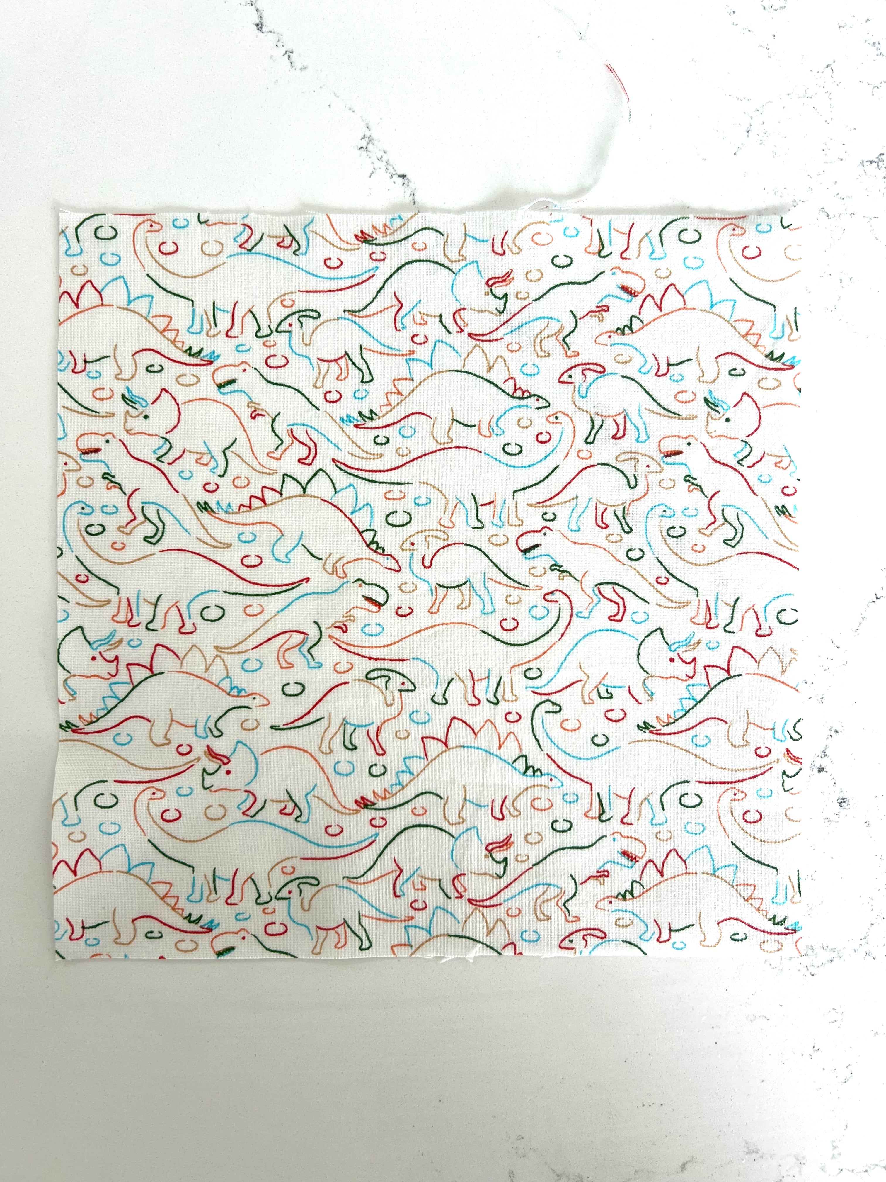 Dino Print 8x8 Fabric Square