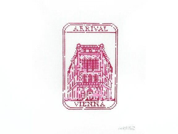 Vienna Passport Stamp Canvas