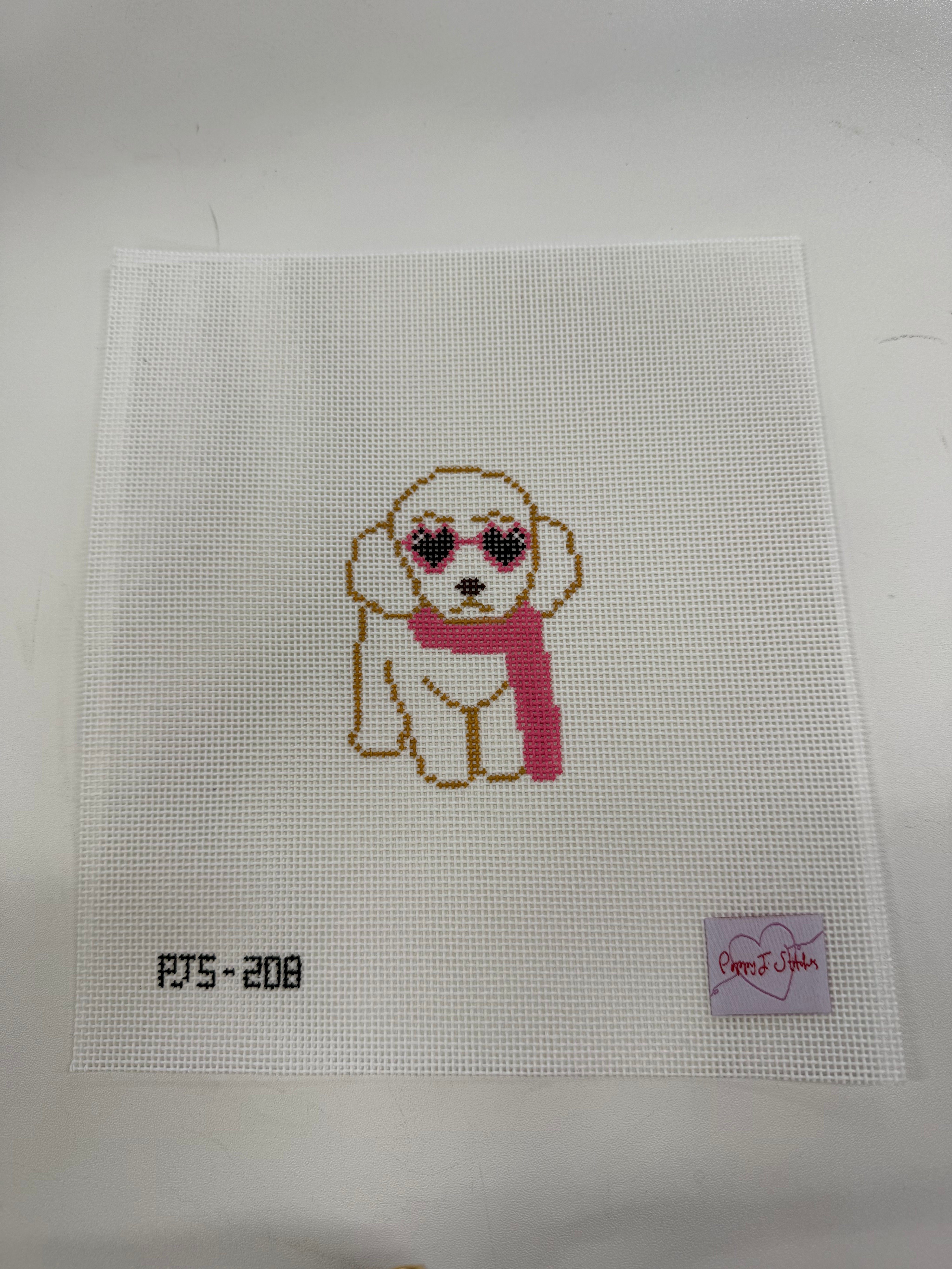 TRUNK SHOW - Mini Fab White Dog Canvas