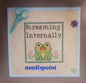Screaming Internally Frog Canvas